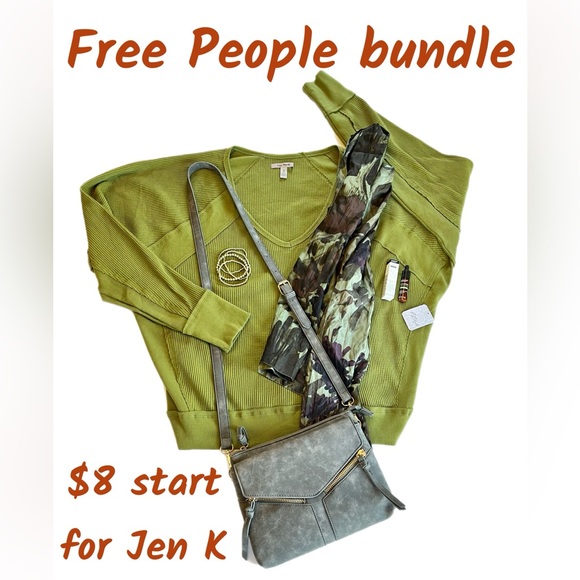 Free People Bundle • $8 start for Jen • 5 items included • NWT Free People top - Picture 1 of 7